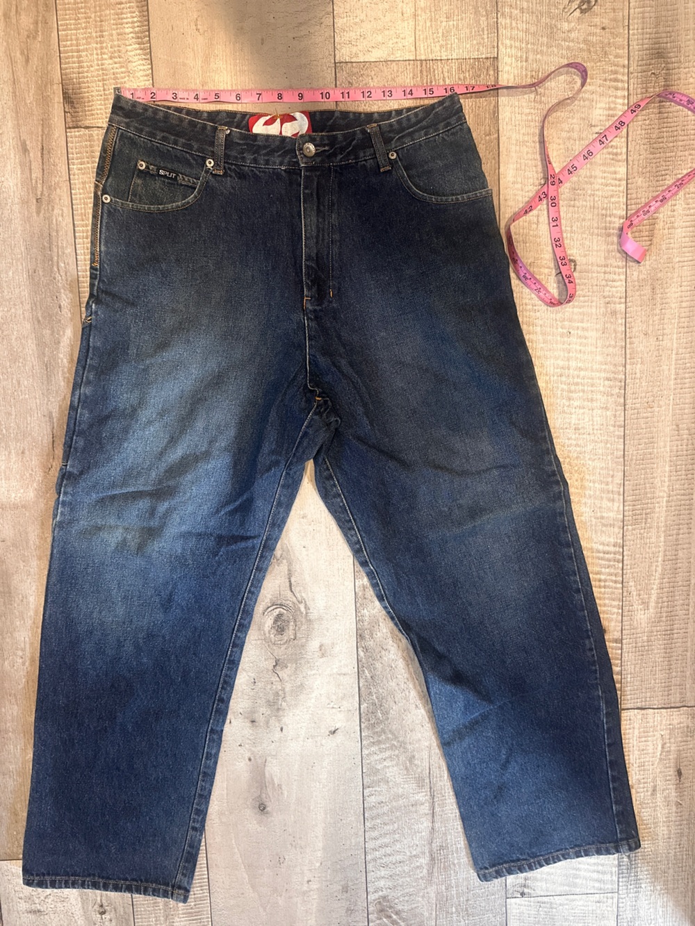 Wide Leg Men's Dark Blue Denim Jeans
